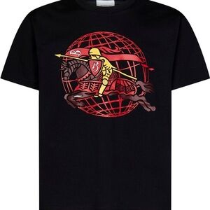 Burberry Black Tee with Red Graphic